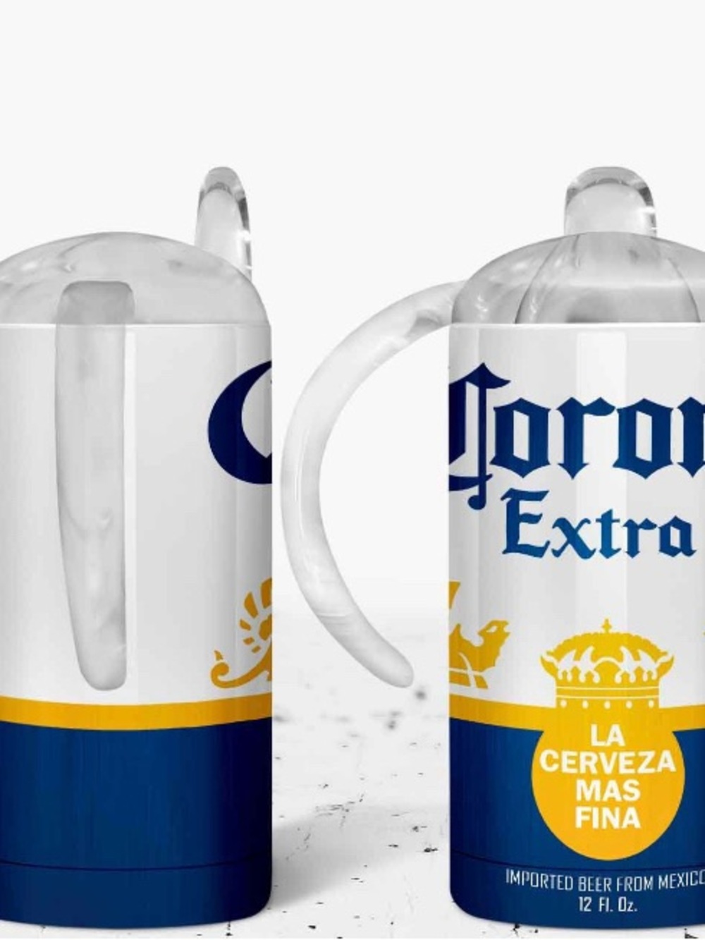 Blue & White Insulated Sippy